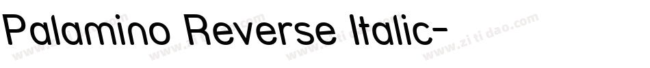 Palamino Reverse Italic字体转换